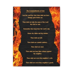 Ten Commandments Canvas