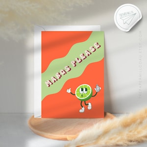 MARGS PLS / Biglietto d'auguri A6 / Groovy Retro Cartoon / Compleanno / Margarita Lovers / Cocktail