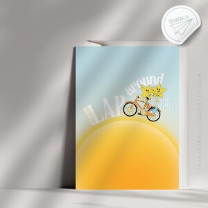 BIRTHDAY ANNIVERSARY CELEBRATION | A6 Greeting Card | Groovy Retro Cartoon Card | Another Lap Around The Sun | New Years | Annual