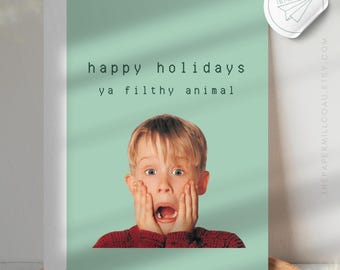 Home Alone Christmas Card | Funny Holiday Greeting Card