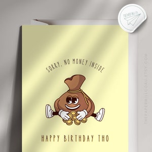 FUNNY BIRTHDAY CARD | A6 Greeting Card | Groovy Retro Cartoon Character | Celebration | Birthday Joke