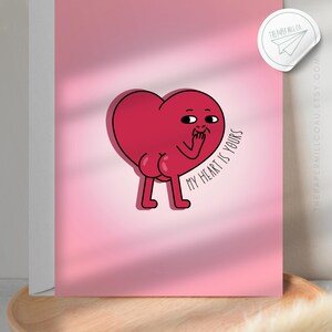 Carte DRLE DE LA SAINT-VALENTIN | Carte de voeux A6 | carte d'anniversaire | Carte d'amour drôle coeur meme | Cadeau meilleur ami | Fête de la Saint-Valentin |