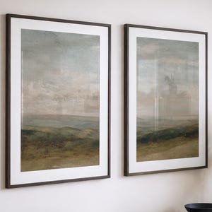 Conjunto de Impressões de Paisagem: Díptico de Colinas Suaves (Download Digital)