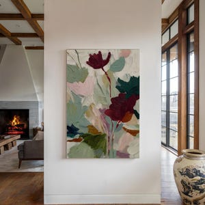 Bold Abstract Floral Print | PRINTABLE Modern Expressionist Wall Decor | Colorful Botanical Digital Art for Contemporary or Bohemian Homes