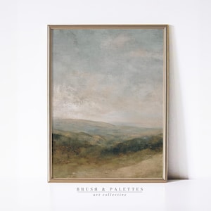 Soft Horizon Landscape Print: Neutral Abstract Wall Art (Digital Download)