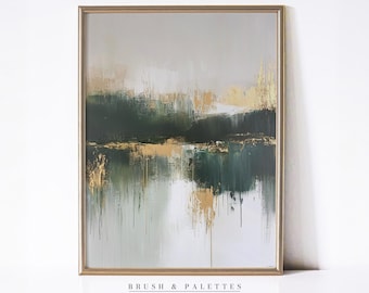 Abstract Gold Landscape: Modern Minimalist Wall Art (Digital Download)