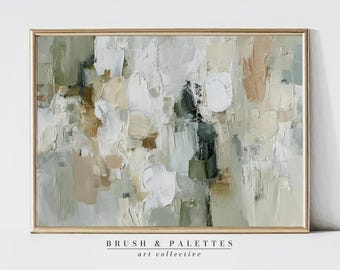 Neutral Abstract Texture: Modern Minimalist Earth Tone Painting Art Print (Digital Download)