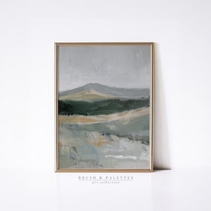 Abstract Mountain Landscape Painting PRINTABLE | Modern Minimalist Wall Art | Neutral Home Decor