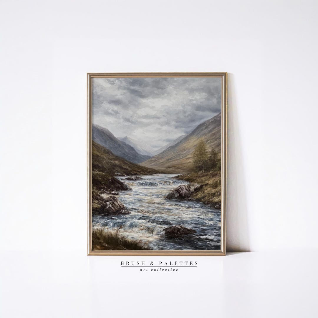 Toile paysage de rivière des Highlands écossais par Arthouse