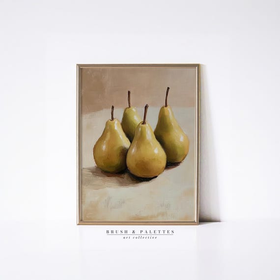 果物の油彩画 洋梨の静物画 果物の静物画 『洋梨andレモン』 果物
