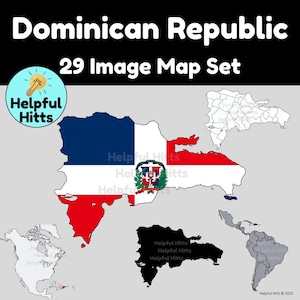 Mapa de República Dominicana - Imágenes prediseñadas para profesores, geografía, estudios sociales, mapa de Centroamérica, mapa de América Latina - 29 imágenes PNG