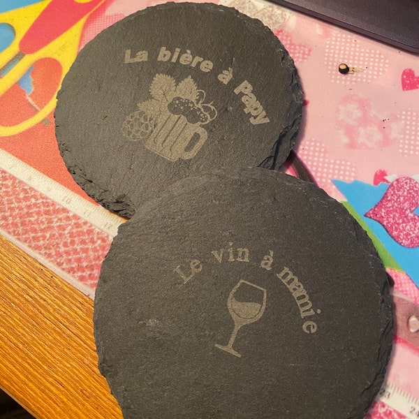 Sous verres Ardoises personnalisés