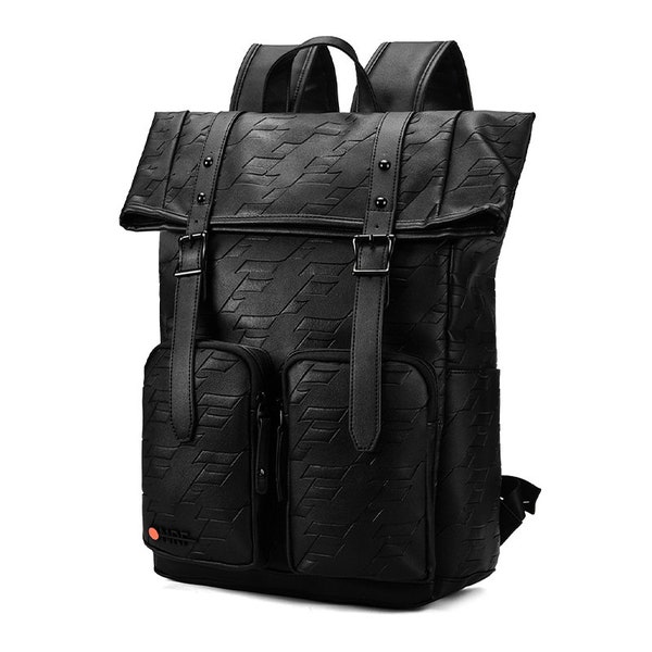 Black Business Backpack Waterproof Large Capacity Travel Laptop Bag, Fashionable Unisex Gift, Stylish Professional Casual Gear ONRF F1058