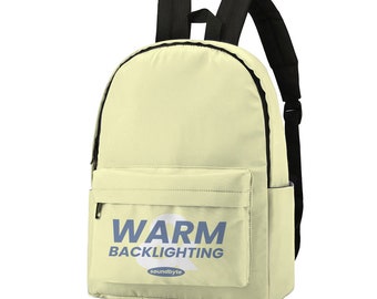 Beige Unisex Laptop Backpack, Travel Gear, Graffiti Waterproof Sports Bag, School Bag, Gift for Students, Fashion Accessory, SOUNDBYTE 21501