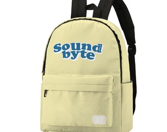 Beige Unisex Laptop Backpack, Travel Gear, Graffiti Waterproof School Bag, Sports Bag, Gift for Students, Fashion Accessory, SOUNDBYTE 21492