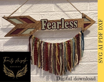 Fearless Boho Style Arrow Laser File