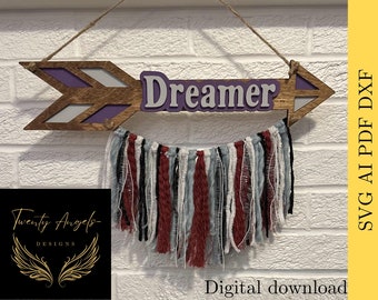 Dreamer Boho Style Arrow Laser File
