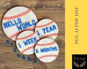 Baseball Monthly Milestones Laser File
