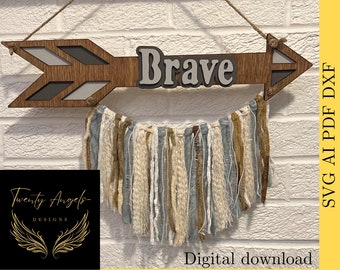 Brave Boho Style Arrow Laser File