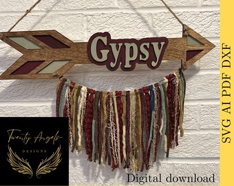 Gypsy Vibes Boho Style Arrow Laser File