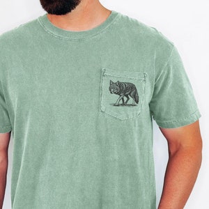 Coyote Shirt Coyote Pocket Tee Cool Coyote Graphic TShirt Vintage Coyote Lover Gift Idea Vintage Coyote Apparel for Coyote Lovers Shirt