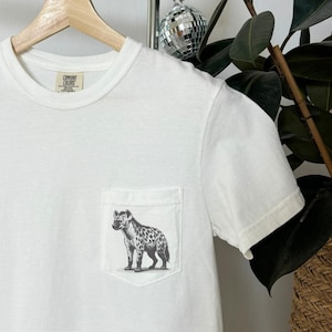 Cooles Hyänen-Taschen-T-Shirt Vintage afrikanische Hyäne-Grafik-T-Shirt Einzigartiges Hyänen-Liebhaber-Geschenk-Ideen-Spaß-Retro Hyänen-T-Stück für Hyänen-Liebhaber