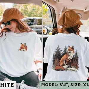 Vintage Fox T-Shirt, Artistic Fox Graphic Tee, Fox Shirt, Kids Red Fox Shirt, Fox Gift, Youth Fox Shirt for Kids, Detailed Fox Art Tee