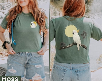 Camiseta de cacatúa, camiseta gráfica vintage de cacatúa, regalo para niños amantes de las cacatúas, camiseta juvenil para amantes de las cacatúas, ropa linda de cacatúas para niños