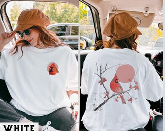 Cardinal Shirt Vintage Cardinal Graphic Tee Cardinal  Lover Gift Artistic Animal Design, Cardinal T-Shirt Lover, Cute Cardinal  Apparel