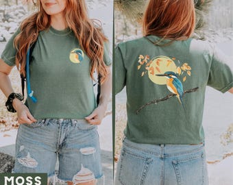 Kingfisher Shirt Vintage Kingfisher Graphic Tee, Kingfisher Lover Gift Artistic Animal , Kingfisher T-Shirt Lover, Cute Kingfisher Apparel