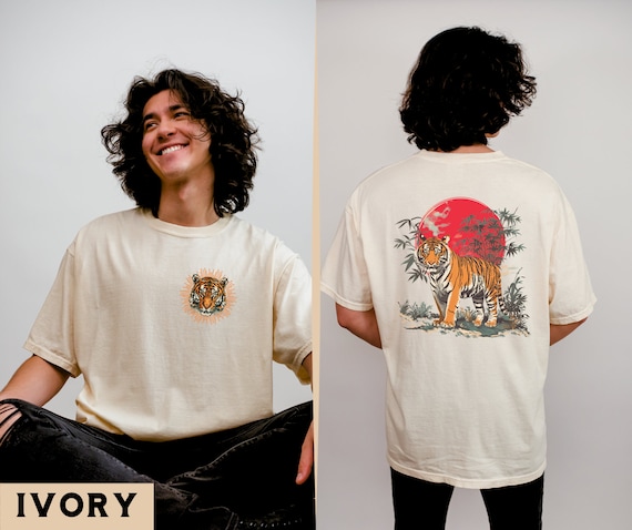 Tiger Shirt, Vintage Tiger Graphic Tee, Retro Tiger T-Shirt for Kids, Kids Tiger Gift, Youth Tiger Shirt, Gift for Tiger and Animal Lovers