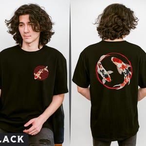 Vintage Koi Fish Graphic Tee, Japanese-Inspired Zen Art Shirt, Retro Koi Pond Top, Cute Koi Lover Gift, Koi Fish Shirt, Koi Lover T-Shirt
