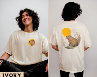Capybara Shirt, Vintage Capybara Graphic T-Shirt, Kids Capybara Gift, Youth Capybara Shirt, Animal Lovers Gift, Retro Style Capybara Top