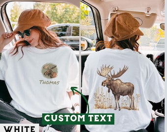 Moose Shirt, Vintage Moose T-Shirt, Retro Wildlife Forest Tee, Personalized Moose Shirt, Custom Moose Shirt, Moose Lover Gift, Moose Tee