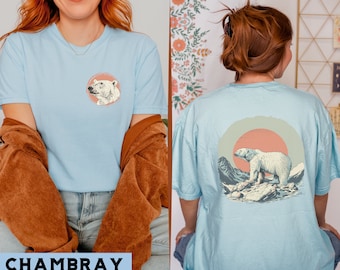 Shirt ijsbeer, vintage ijsbeer T-shirt voor kinderen, retro ijsbeer T-shirt, uniek jeugdshirt ijsbeer, kindercadeau ijsbeerliefhebber