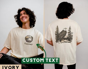 Bald Eagle Shirt, Kids Bald Eagle Graphic Tee, Personalized Eagle T-Shirt, American Bald Eagle Top, Eagle Gift for Kids, Youth Eagle Shirt