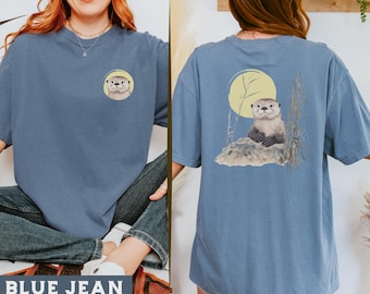Sea Otter Shirt Vintage Otter Graphic Tee Kids Sea Otter Lover Gift Otter Animal Design, Youth Sea Otter T-Shirt Lover, Cute Otter Apparel