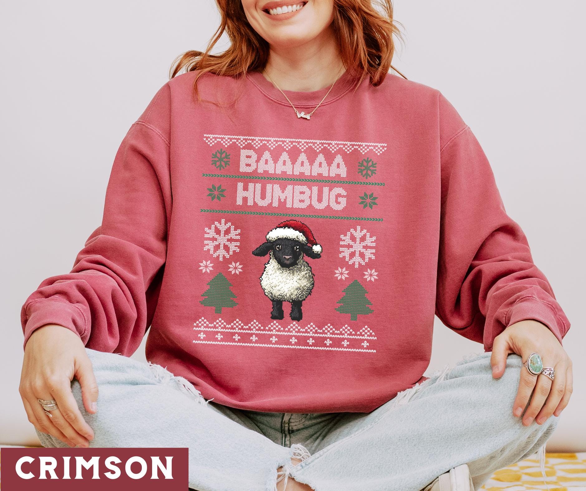 Funny Sheep Christmas Sweater, Sheep Lover Christmas Gift