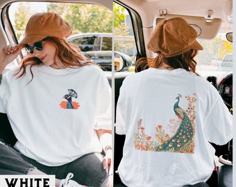 Pfau Shirt, Vintage Pfau T-Shirt, Retro Wildtier Garten T-Shirt, klassisches Pfau Design, einzigartiges Pfau Grafik T-Shirt, Pfau Liebhaber Geschenk
