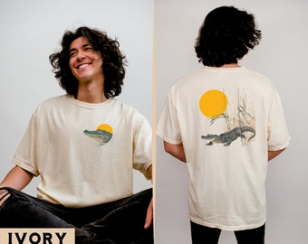 Vintage Crocodile Graphic T-Shirt, Retro Youth Alligator Design Tee, Kids Crocodile Shirt, Youth Crocodile Gift, Kids Alligator Shirt