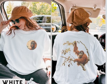 Camiseta de orangután, camiseta vintage con gráfico de orangután, camiseta infantil de orangután, regalo único para amantes de los simios, regalo de orangután, regalo juvenil de orangután