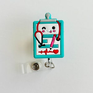 Lindo carrete de insignias para gráficos/porta credenciales para estudiantes de medicina, obsequios personalizados para enfermeras, clip para credencial de RN, técnico de farmacia CPT, clip para credencial de técnico de registro