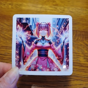 Death Dolls - Mio - Stickers / Vinyl Gloss & Holographic - Manga Style Anime Female Androids, gift for, fans of, Manga, Anime, Cartoon