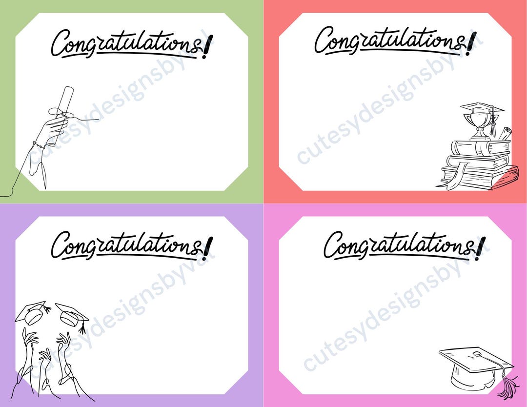 Congrats Grad Notes From Teacher to Student [instant Download] - Etsy