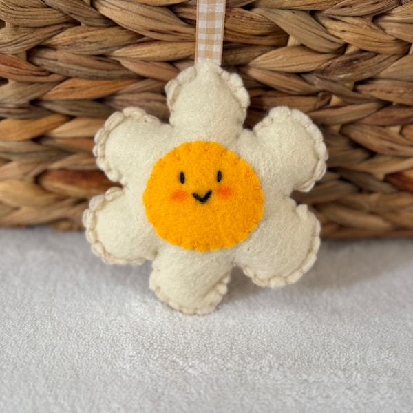 Cute felt flower ornament, keychain, magnet, decoration. -handmade felt flower decoration-