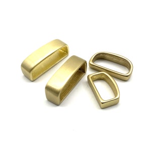 Solid Brass Belt Loop Leather Belt Keepers 25/30/35/40mm image 3
