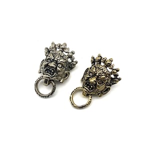 Copper Concho For Leather Craft Decoration,Purse Wallet Chain Connect Ring,Hindu God Design Concho