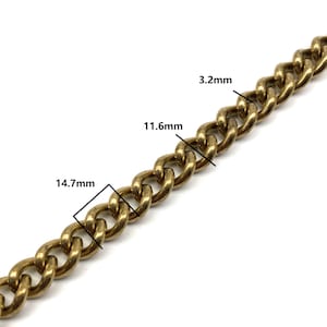 Brass Cable Chain Brand Shoulder Bag Chain Handbag Chain Purse Chain