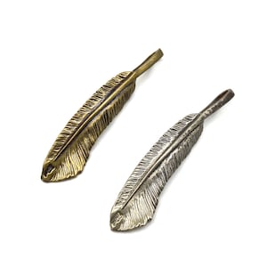 Brass Feather Charm,Necklace DIY Pendants,Keychain Charm