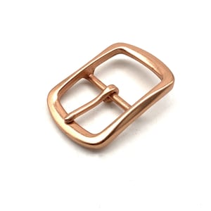 Red Copper Centre Bar Buckles Leather Belt Fasten Buckles